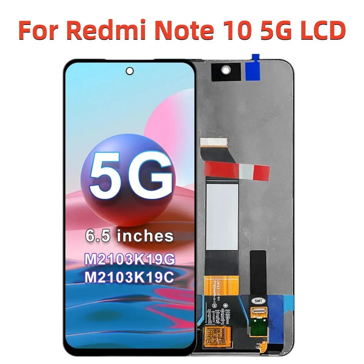 

6.5'' Original Redmi Note 10 5G Display Screen With Frame, for Xiaomi Redmi Note 10 M2103K19G M2103K19C Lcd Display Touch Screen