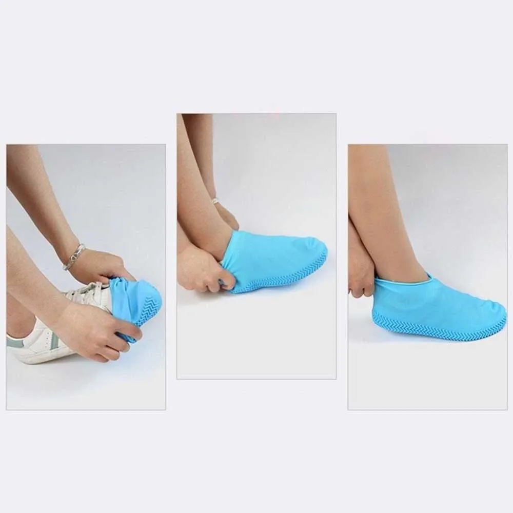 Waterproof Silicone Shoe Covers Non-Slip Rubber Overshoes For Rainy Reusable Boot Protectors S/M/L  Outdoor Rainy Accessories