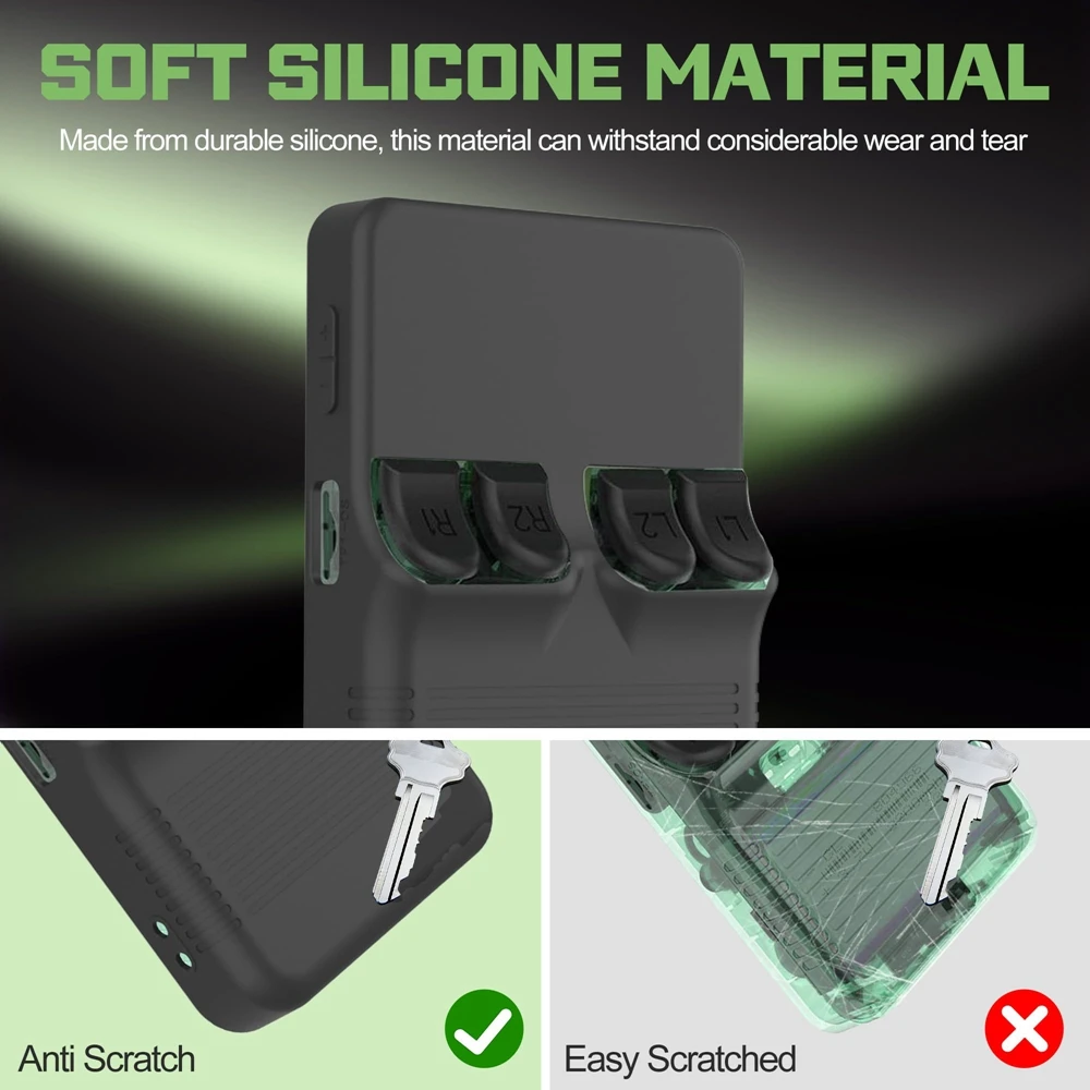 ل R36S ريترو وحدة تحكم بجهاز لعب محمول لينة غطاء من السيليكون مع الحبل المضادة للسقوط المضادة للخدش الغطاء الواقي شل الملحقات