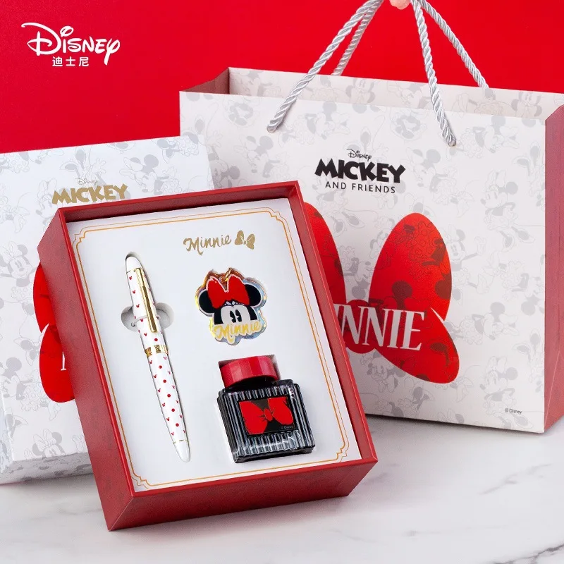 Disney metalowe pióra wieczne Anime Mickey Minne kubuś puchatek szkoła upamiętnia prezent uczeń pisanie rolki materiały papiernicze