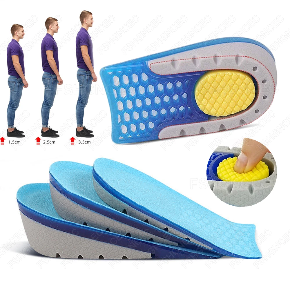 

Gel Heel Lifts Pads for Shoes Men Women Silicone Invisible Height Increase Insole Sweat absorbing Shock Absorbing Shoe Insoles
