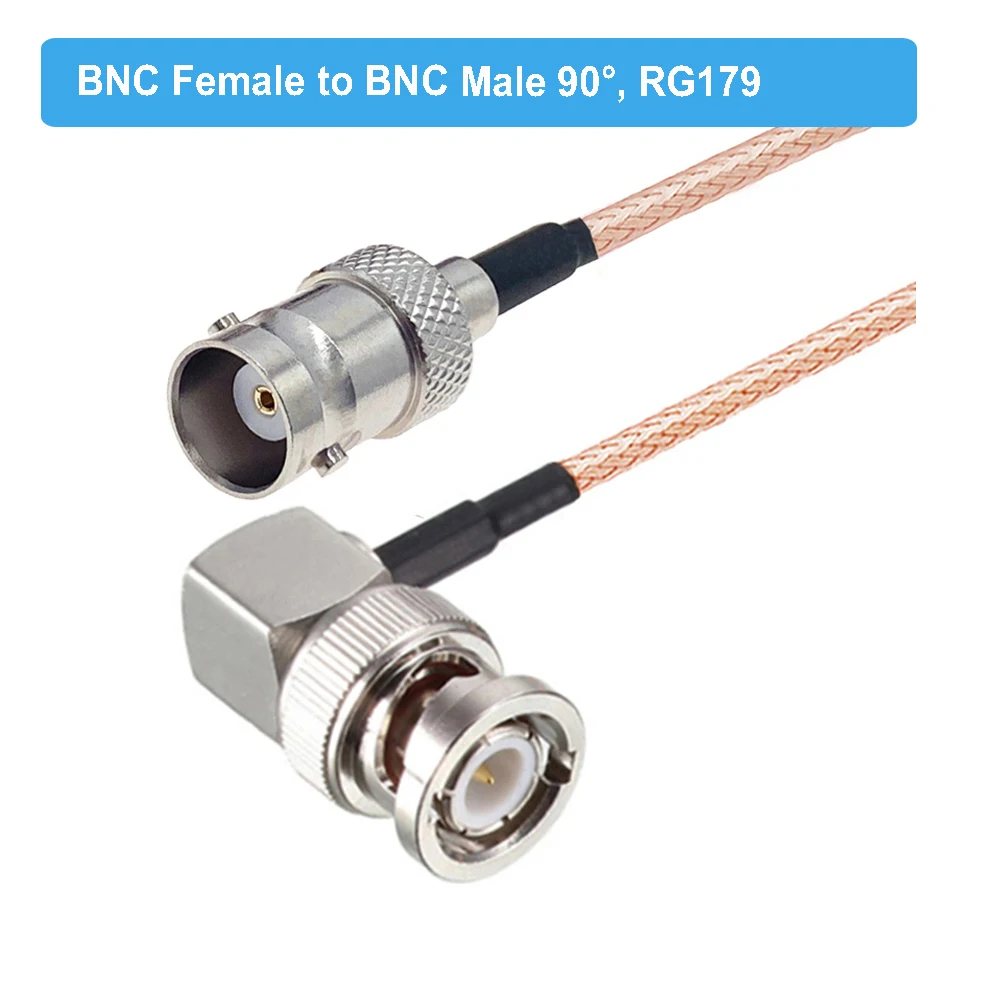 BEVOTOP RG179 75 Ohm Cable BNC Male to BNC Female Jack RF Adapter Pigtail for Video Camera System RF Coaxial Cable Jumper Cord