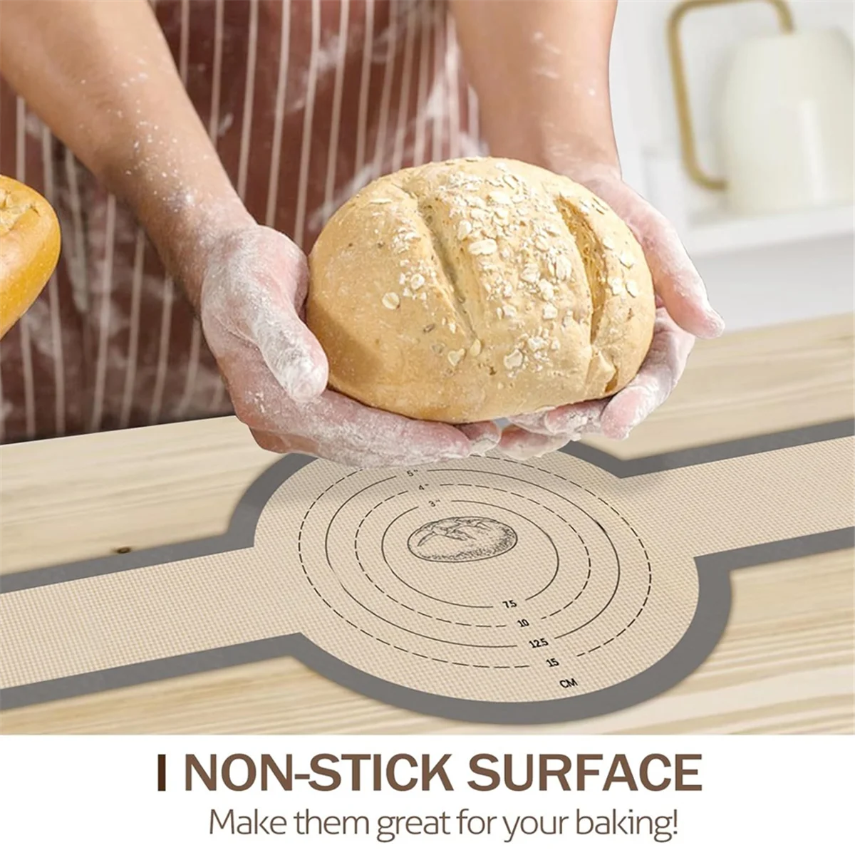 Silicone Bread Sling for Dutch Oven, 2 PCS Non-Stick & Easy Clean Reusable Silicone Bread Baking Mat with Long Handles