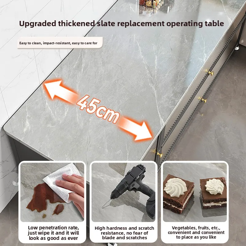 Slate kitchen locker locker floor-to-ceiling household dining side bowl cabinet integrated with wall multi-functional storage