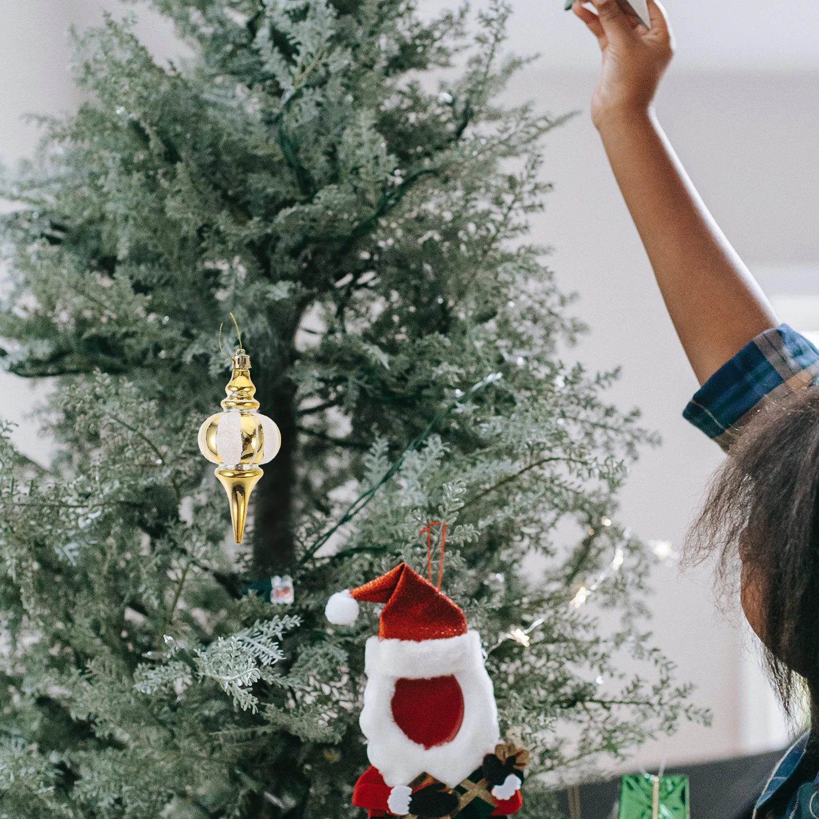 

4pcs Christmas Tree Decorations Hanging Ornaments Xmas Party Pendant Supplies Holiday Home Decor Fireplace Gift Props