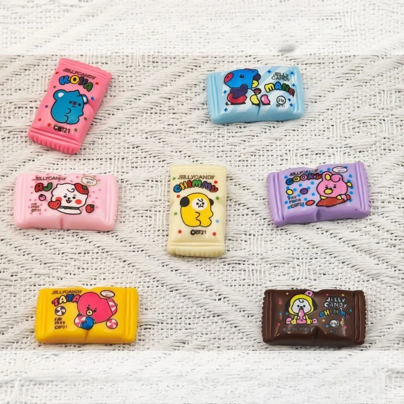 BT21 Mini Milk Candy Resin Charms Cute Cartoon Candy Ornaments DIY Jewelry Making Accessories view 2