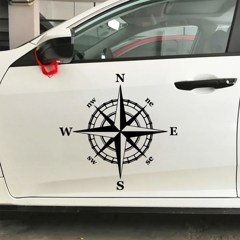 Journey Off the Beaten Path Unique Compass Car Decals Inspiring Automotive Artwork for Windows Body Embrace Spirit Exploration