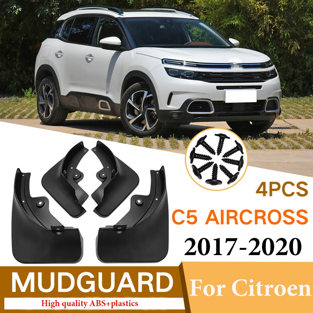 

4PCS For Citroen C5 Aircross 2017 2018 2019 2020 Front Rear Car Mudflap Fender Mudguards Mud Flaps Guard Splash Flap Accessories