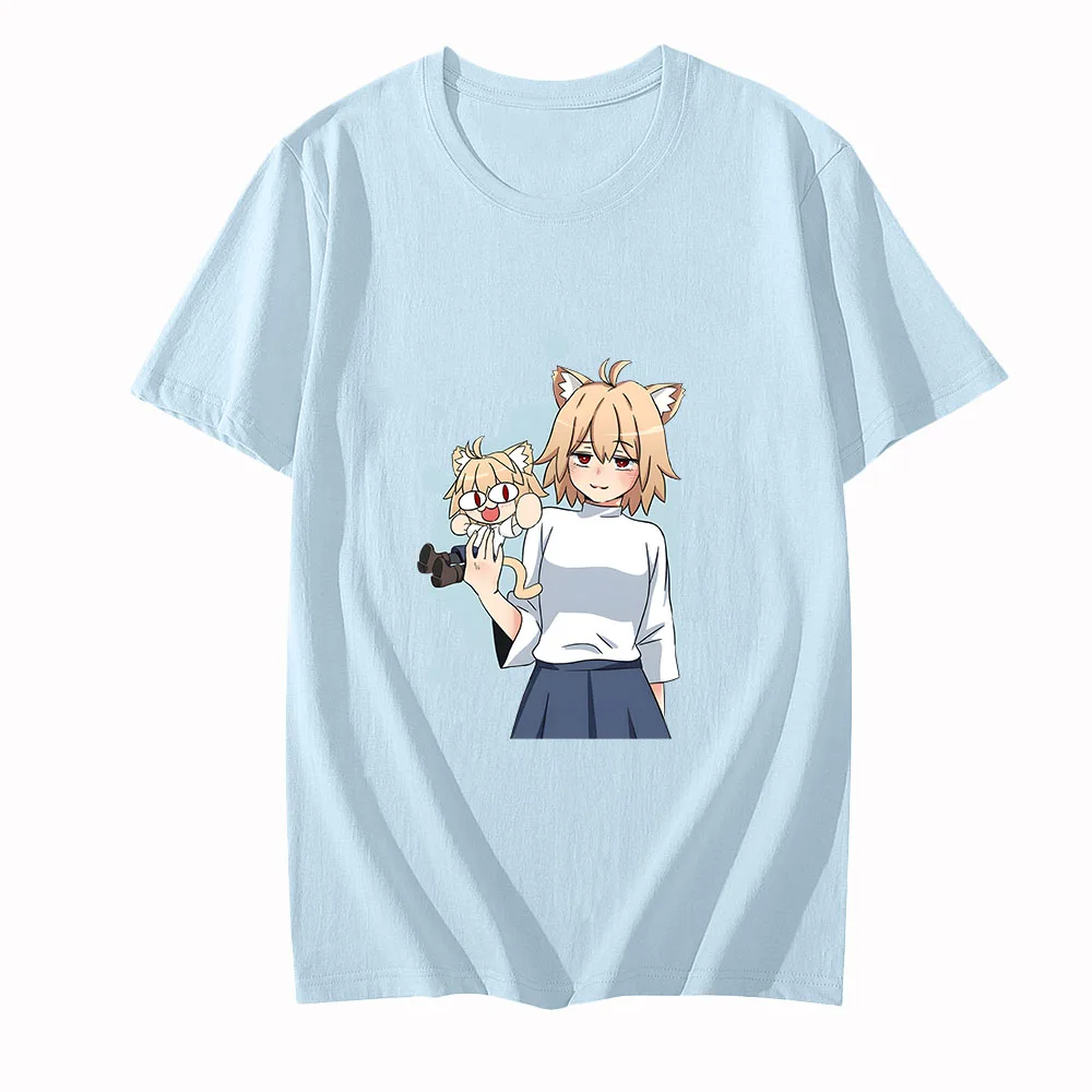 Melty Blood Neco Arc Tshirt Kawaii/Cute Cartoon T-shirts 100% Cotton Shirts Men/women Fashion T Shirt Loose Short Sleeve Tops