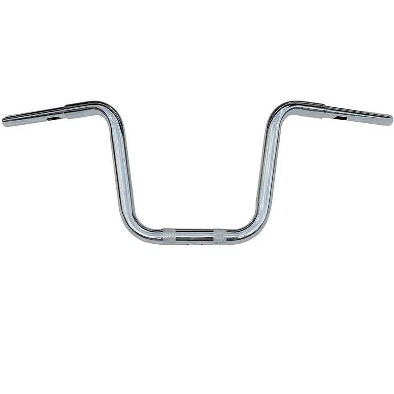 

Gloss Black & Chrome Ape Hangers Handlebars 12" & 14" Rise 1 1/4" Fat 1.25" Clamp for Harley Softail Road King Special 14+ 18+