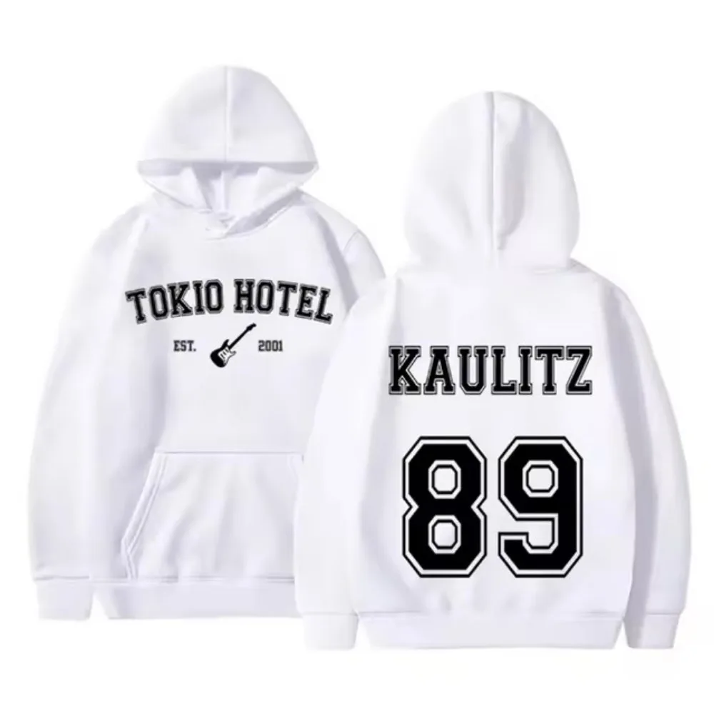 Tokio Hotel Unisex Teen Boy Girl Hoodie Kaulitz Fashion Fleece Luxury Hooded Sweatshirt Plain Autumn Print Men Women Pullover