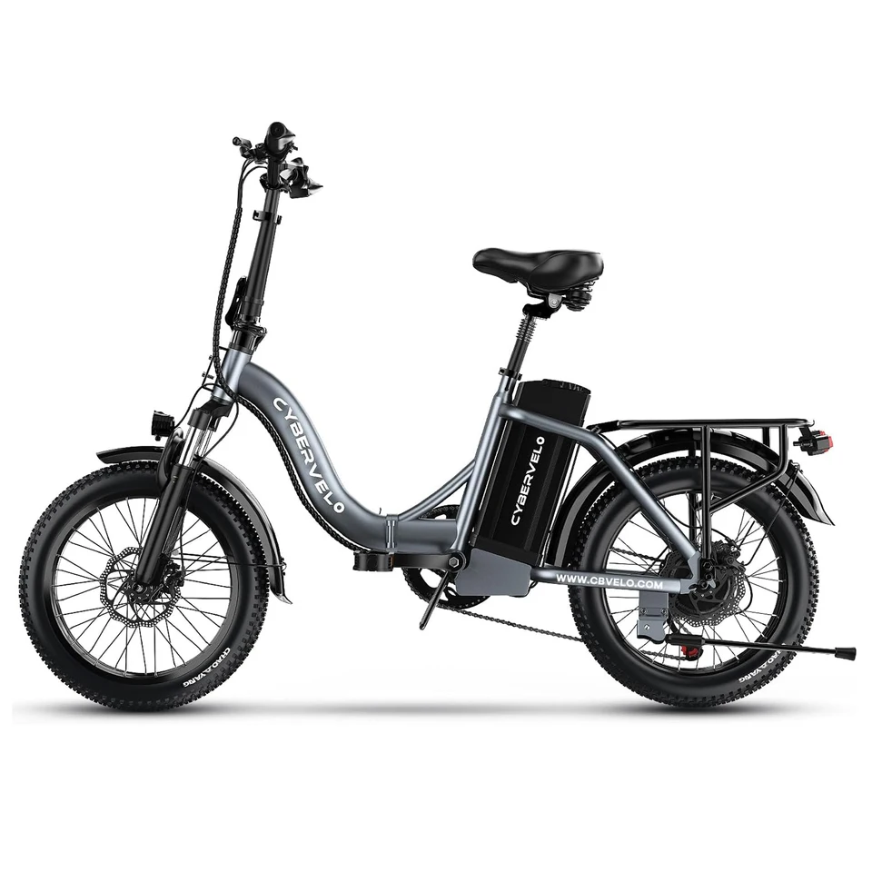 MARS700 Cybervelo 1000W Foldable Electric Bike Adult 20 Inch Fat Tire Urban Commuter Ebike 48V 20.8Ah Large Removable Battery image 6