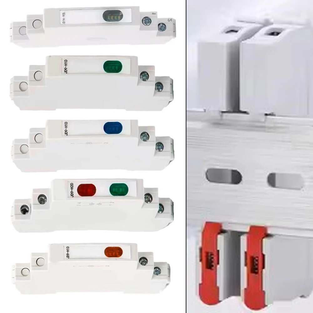 1pc Traffic Lights JD9 Din Rail Indicator Light 230V ACDC 50Hz 60Hz Guideway Indicator Light Ultra-thin LED Power Signal Light