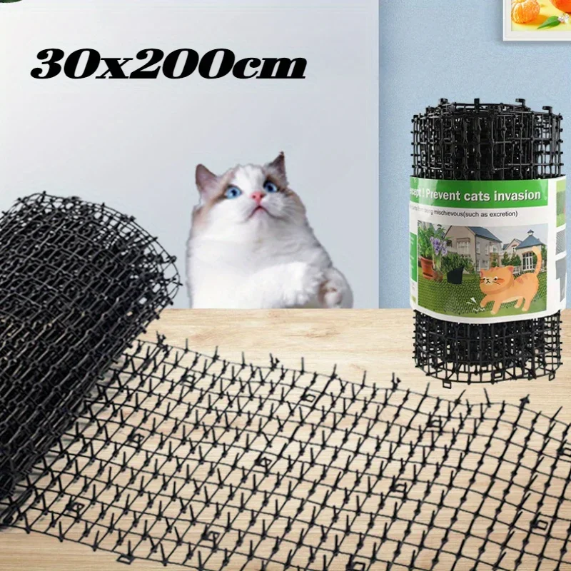 30 x 200 cm Anti-Katzen-Stichmatte, Anti-Katzennetz, Garten zum Autofahren von Katzen, Anti-Haustier-Stepping, Outdoor-Garten zum Antrieb von Tierbedarf