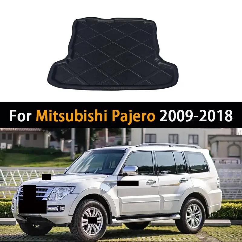 

For Mitsubishi Pajero V97 Shogun Montero 2009-2018 2010 Car Rear Trunk Mat Waterproof Floor Liner Parts Tray Carpet Accessories