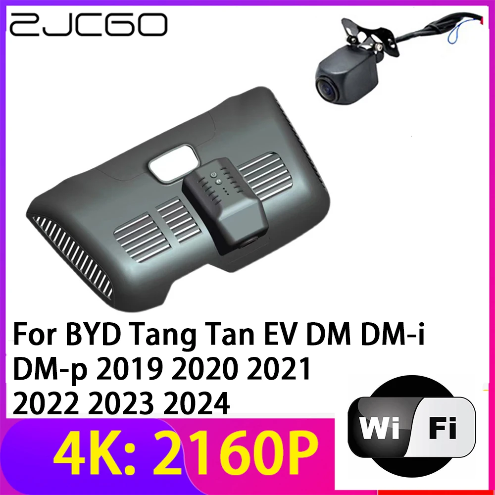 

ZJCGO 4K 2160P Dash Cam DVR Car Camera 2 Lens Recorder Wifi Night Vision for BYD Tang Tan EV DM DM-i DM-p 2019~2024