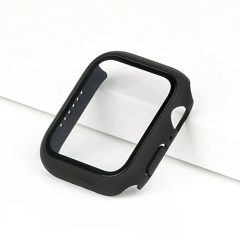 Glass+Case For Apple Watch Serie 9 8 7 6 SE 5 4 3 iWatch Case 45mm 41mm 44mm 40mm 38mm 42mm Bumper Screen Protector Cover Watch