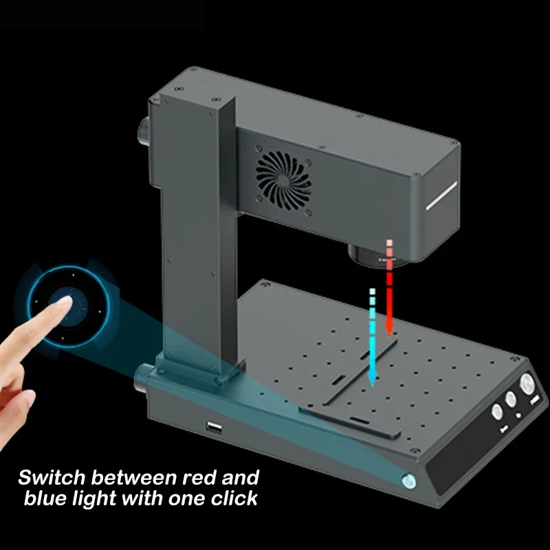 10W Fiber Laser Marking Machine Dual Light All Material Plastic Stainless Steel Coding Machine Automatic Small Metal Carving