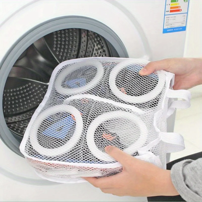 2pcs Washing Machine Shoes Bag Travel Shoe Storage bags Portable Mesh Laundry bag Anti-deformation Protective Clothes organizer