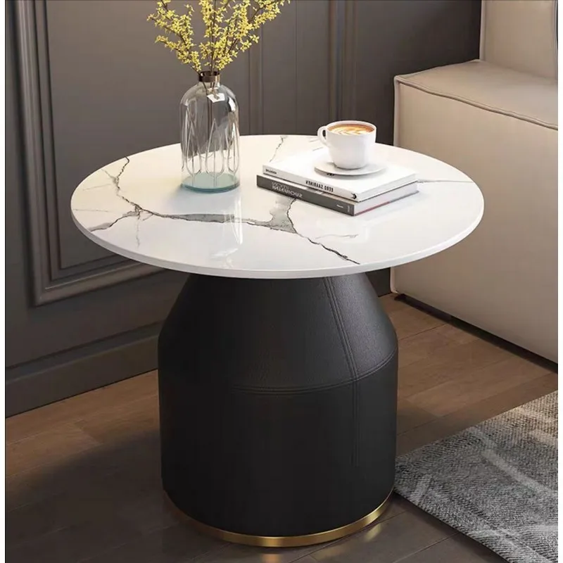 

Unique Luxury Coffee Table Aesthetics Vintage Console Ornaments Round Coffee Table Small Space Mesa De Cabeceira Room Furnitures