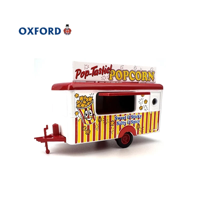 

OXFORD Diecast 1:76 Scale Popcorn Mobile Truck Alloy Car Model Finished Product Simulation Toy Collection Gift Static Model