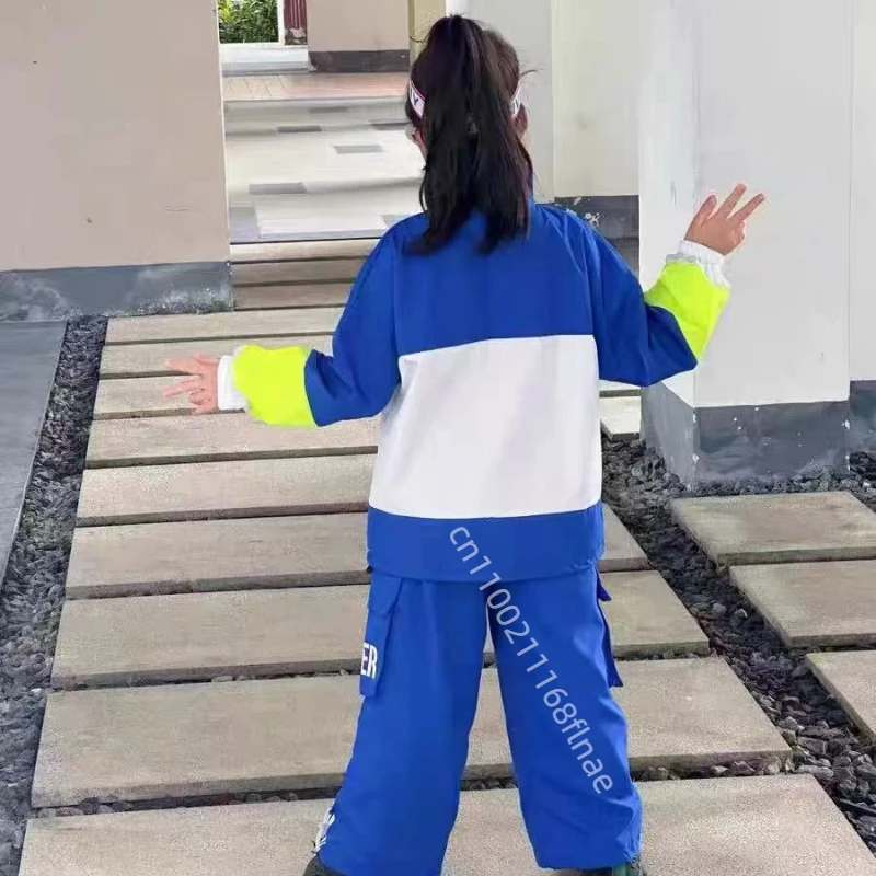 Traje de baile callejero para niños, disfraz de actuación de ceremonia de apertura para estudiantes de otoño, disfraz de actuación de baile de Jazz de Hip Hop para niños