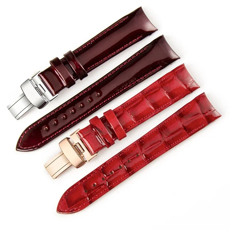 Genuine Leather Watch Strap for Tissot T035 Female Couturier T035210a T035207 Waterproof Sweat-Proof Watchband Accessories 18mm