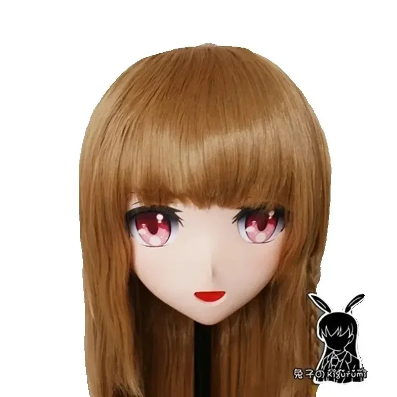 (Rabbit 41) Handmade Female Resin Crossdress Pretty Girl Head Lolita Doll Mask Japanese Anime Cosplay Kigurumi Mask Crossdresser