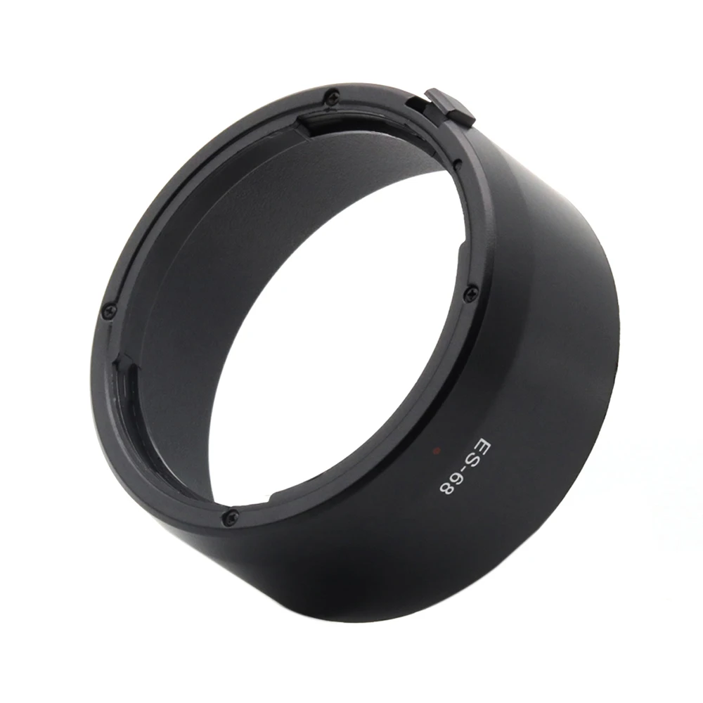 ES-68 para canon ef 50mm f/1.8 stm baioneta capa de lente plástico preto