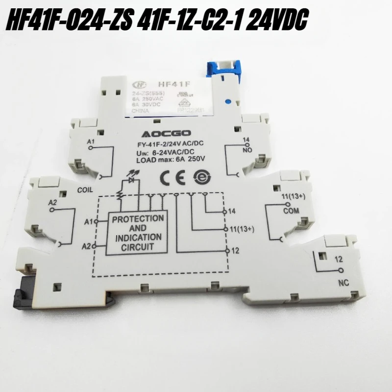 （Brand New Original）1pcs/lot 100% original genuine relay:HF41F-024-ZS 41F-1Z-C2-1 24VDC Ultra thin relay module module