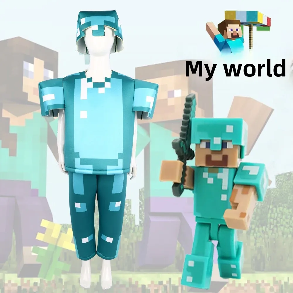 

Diamond Armor Хэллоуин Косплей Костюм для выступления Мой мир Ролевая женская традиционная одежда для выступления на сцене