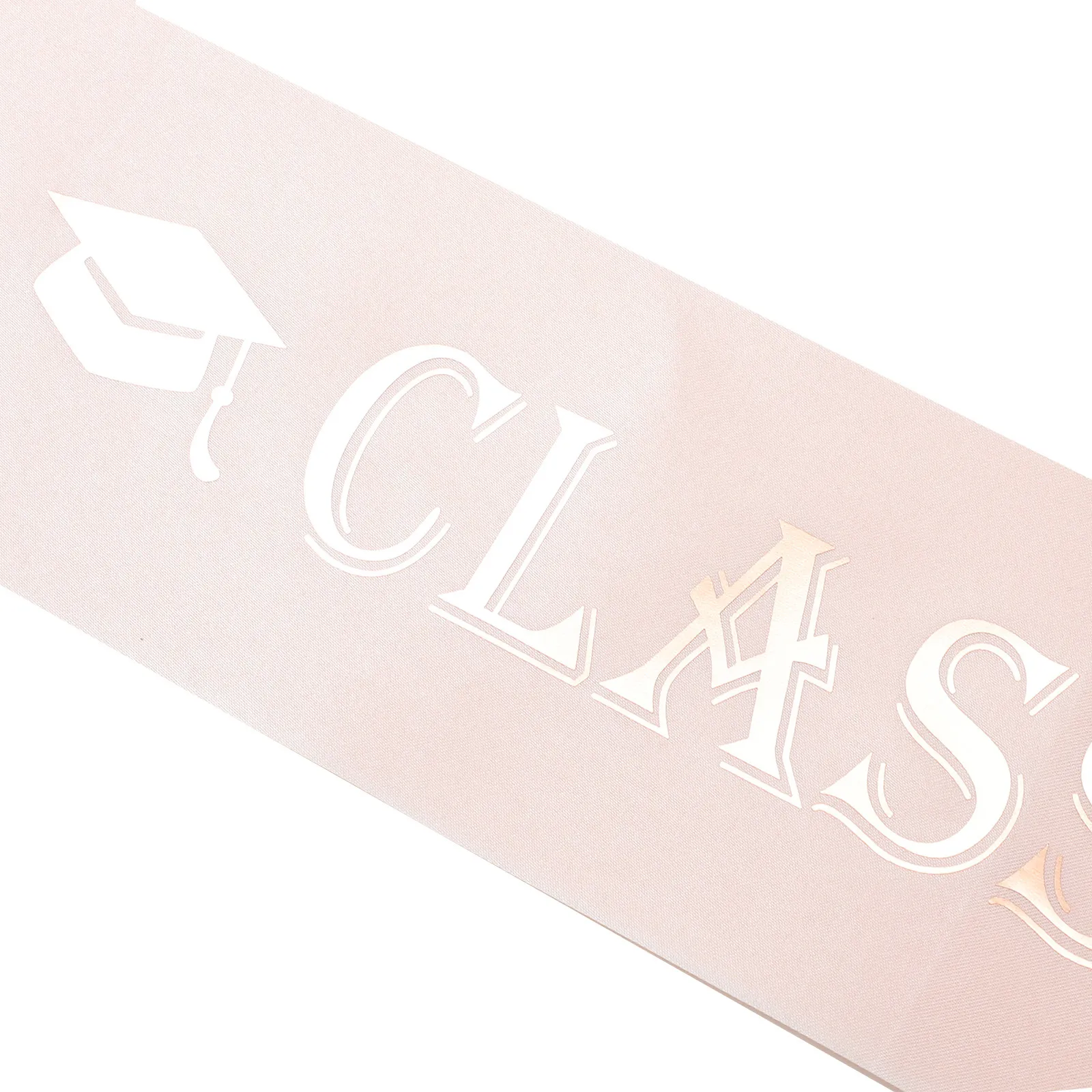 2024 Graduation Party Shoulder Sash Satin Ribbon Foil Lettering Adjustable One Size Fits All for Ceremony Dance