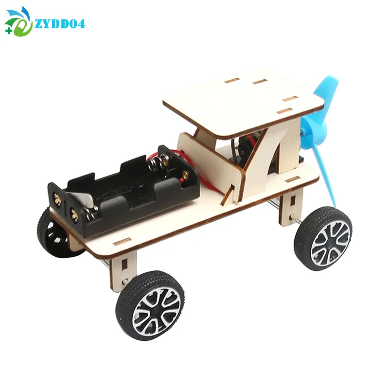 ●Electric Wind Powered Car DIY Science Toys Children Educati