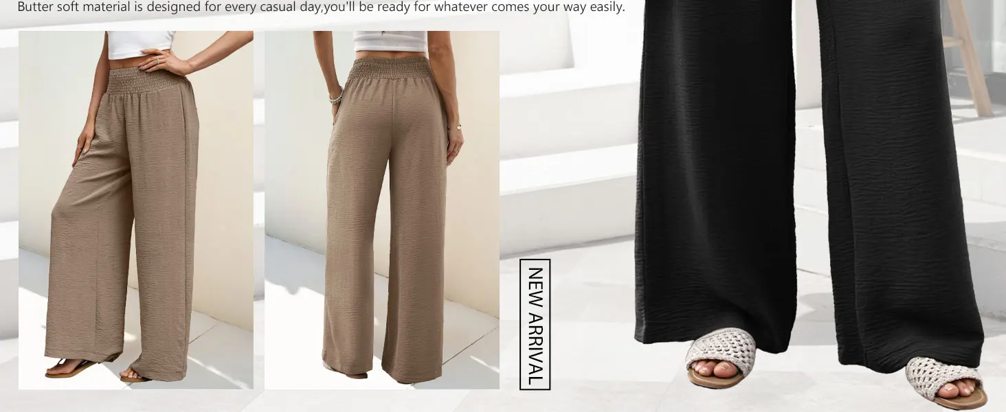 Elastic Brand Wasited Pants for Women with Pockets