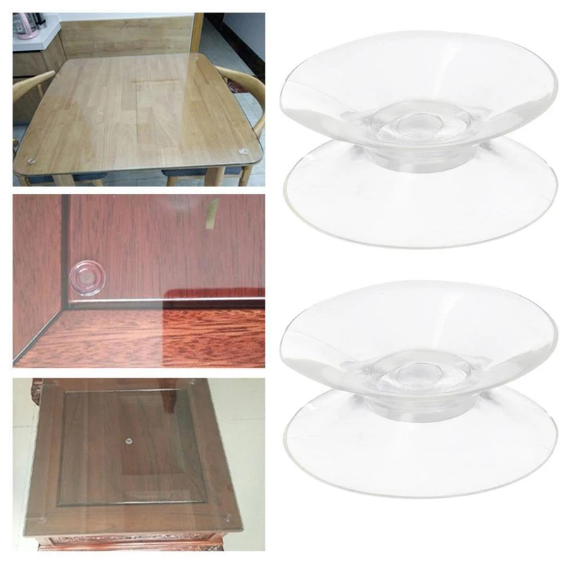 thumbnail image 2 of ECSiNG 40PCS Transparent Double Sided PVC Suction Cups - 2cm & 3cm Diameter For Glass, Mirrors, Windows & Smooth Surfaces 2 of 5