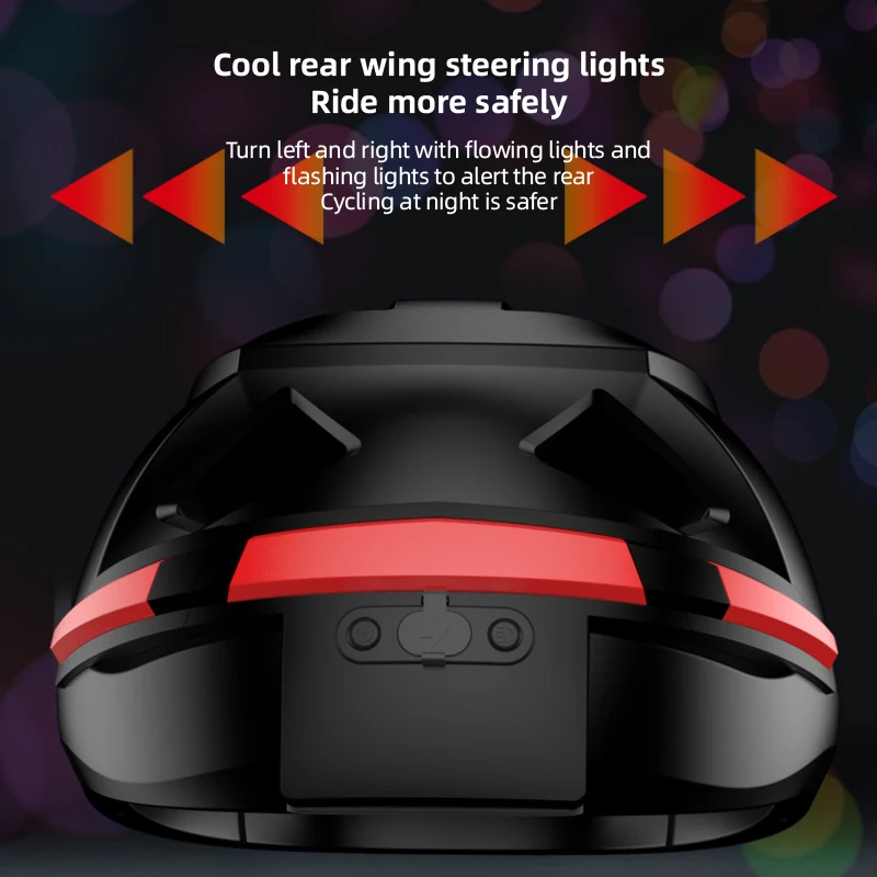 Helm Pintar Bluetooth Unisex Helm Keselamatan Bersepeda Tahan Air Bernapas dengan Musik Bluetooth dan Lampu