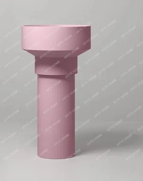 Bathroom integrated floor-to-ceiling washbasin artificial stone, household balcony outdoor column basin