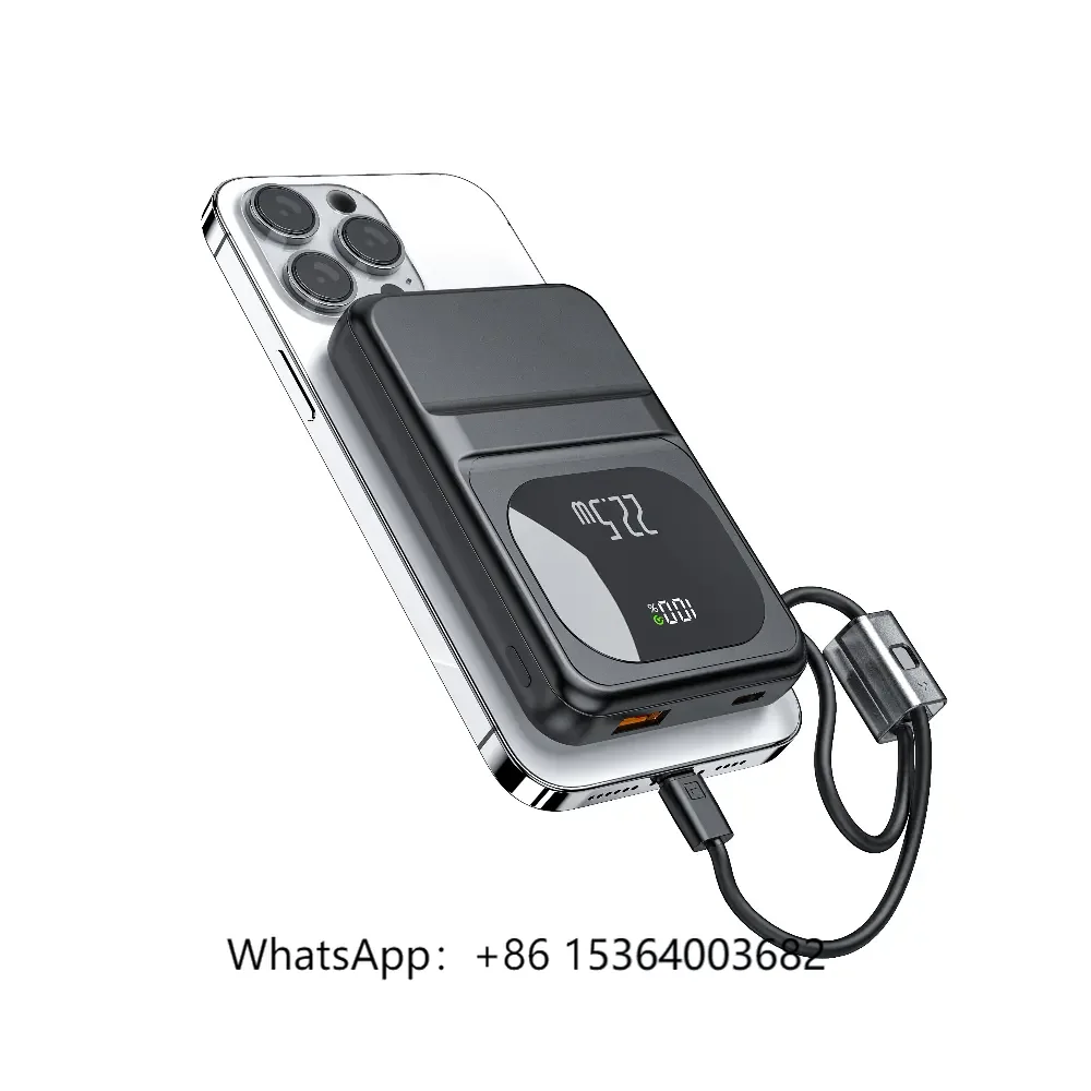 

Ультратонкий внешний аккумулятор с быстрой зарядкой 22,5 Вт, портативный портативный аккумулятор емкостью 5000 мАч, 10000 мАч