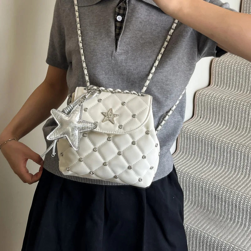 

2025 New Super Trending Star Backpack - Pattern, Fashionable Small Schoolbag for Daily Commute & Travel