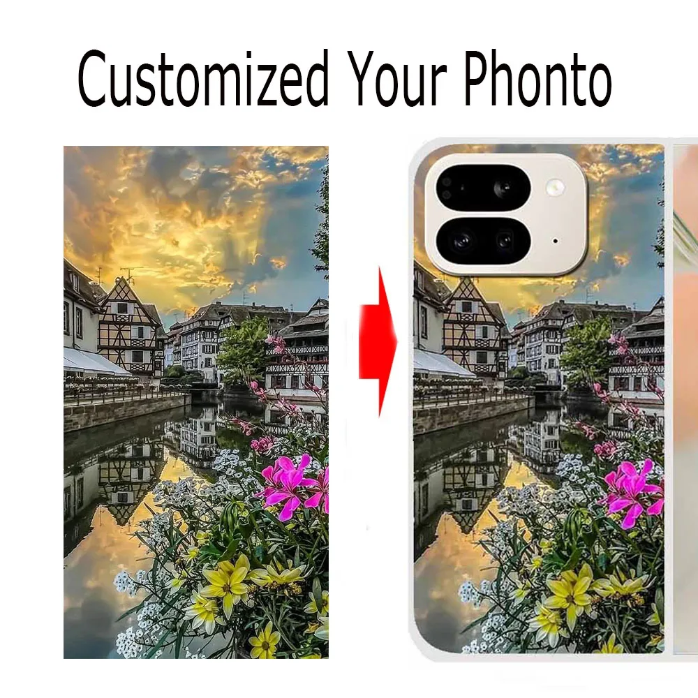 Прозрачная задняя крышка по индивидуальному заказу для Google Pixel 9 Pro Fold DIY Photo Design Чехлы для телефонов Pixel Fold 5 3 4 XL Чехол с изображением текста