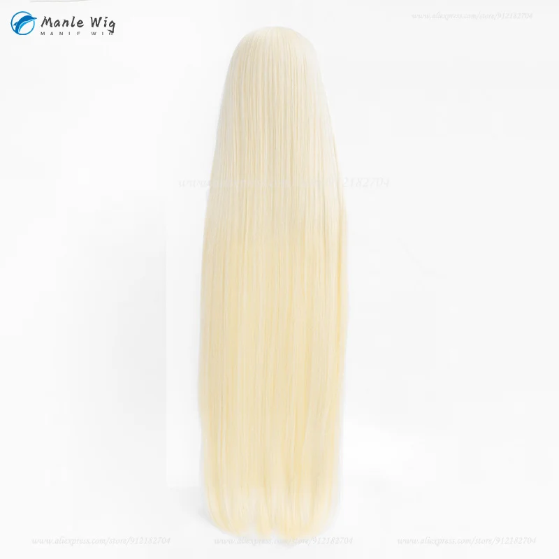 Peruca de Cosplay Anime Chi para Mulher, Longa, Leve, Dourada, Liso, Resistente ao calor, Cabelo Sintético, Encenação, Boné, 130cm