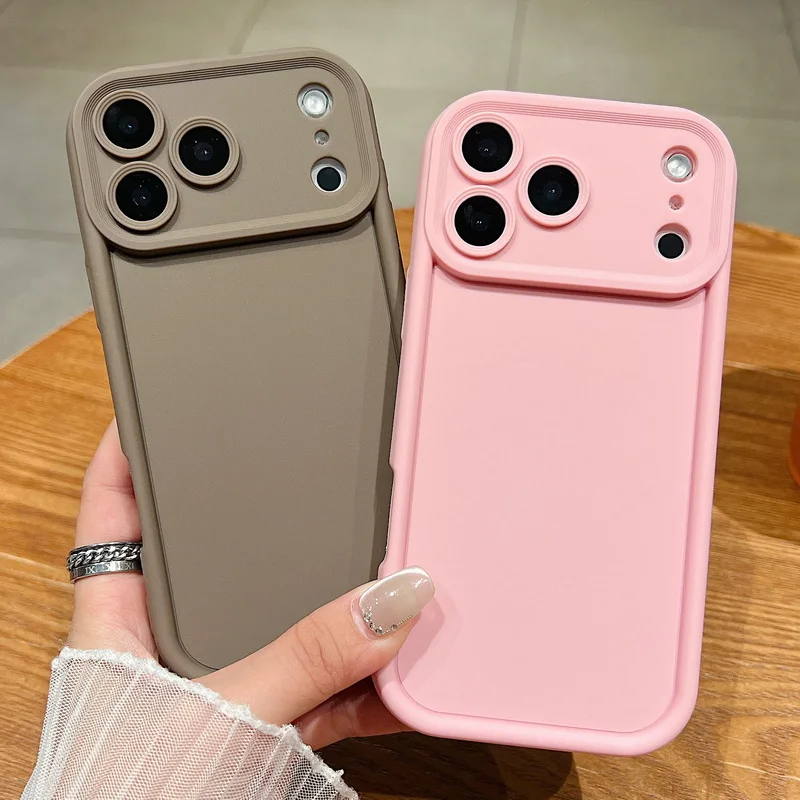 Bonbonfarbene Weiche Hülle für iPhone 18 Pro Max 17e 18 17 16 15 14 13 12 Pro Max 17 Pro 16e Stoßfeste Silikon-Handyhülle Fundas – Detail 3