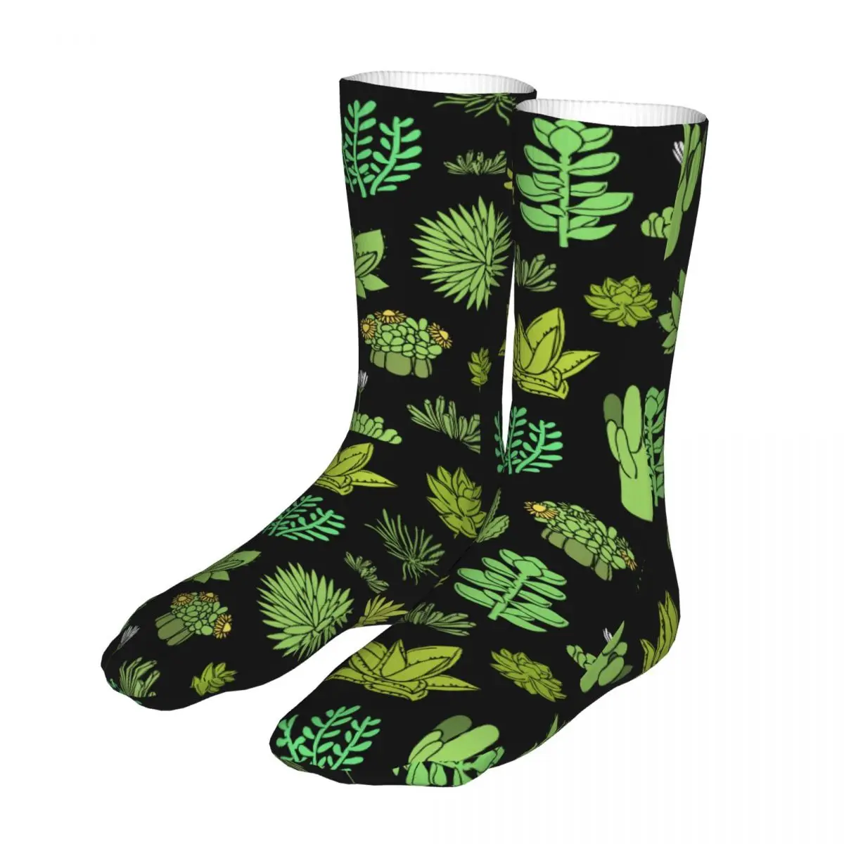 Compression Succulents And Cactus Cacti Plant Woman Socks 2022 Female Bike Sock