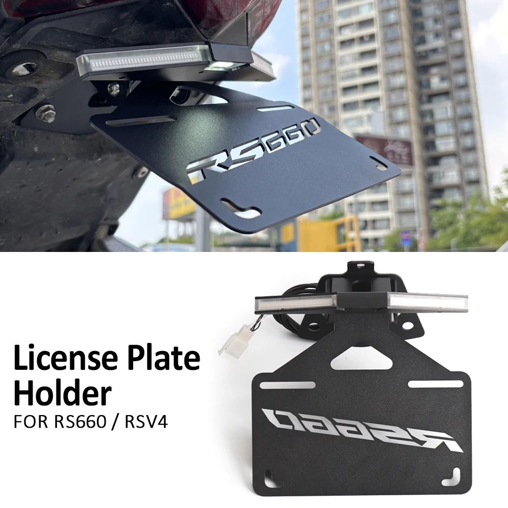 

Motorcycle License Plate Holder Fender Eliminator Registration Bracket For APRILIA RS660 Tuono660 RSV4 Tuono V4 2021-2025