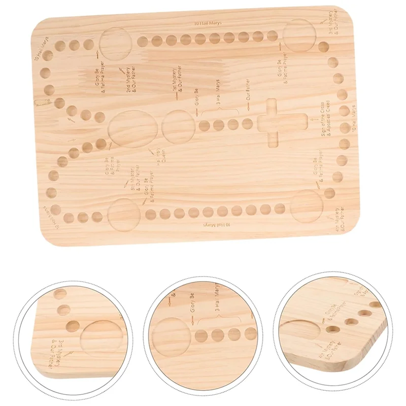 ABRS-Strumenti per perline in legno per perline per la creazione di gioielli Vassoio per rosario Bracciale fai da te Strumento di supporto Collana Bracciali Scheda di design