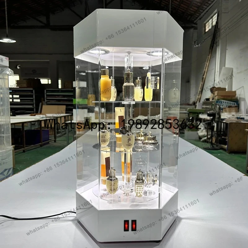 Cosmetics  Jewelry Display Cabinet Acrylic Boutique Perfume Watch Accessories Rotary Display Stand