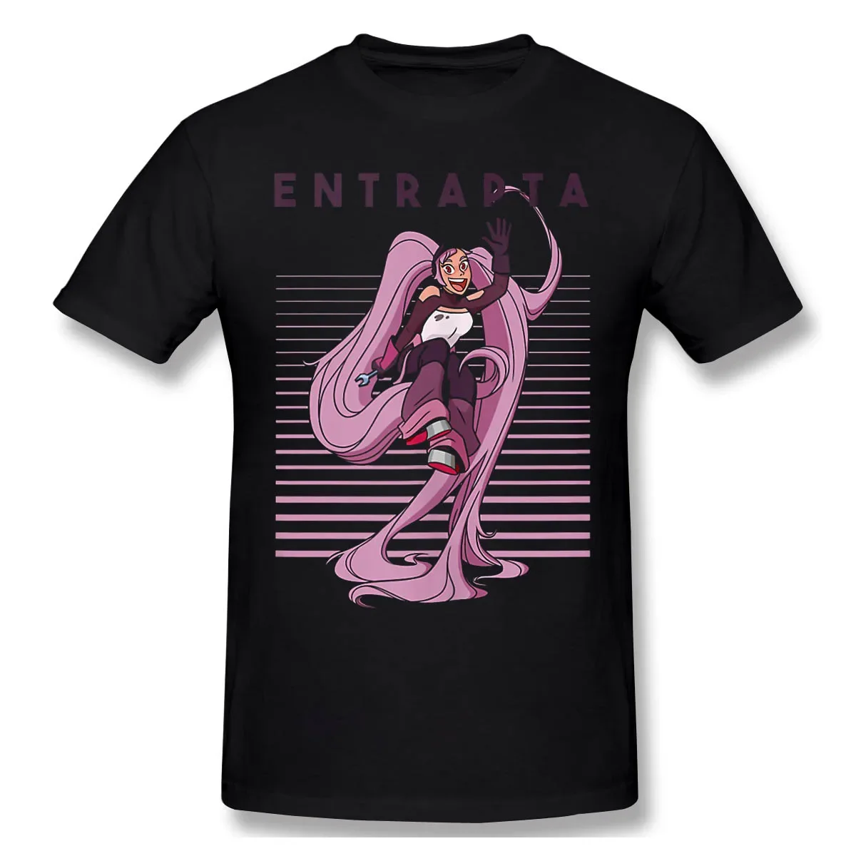 The Princess Of Power Stripes Entrapta Men Cotton Tees Tshirt Harajuku Streetwear She Ra Princess of Power Anime Manga T-Shirt