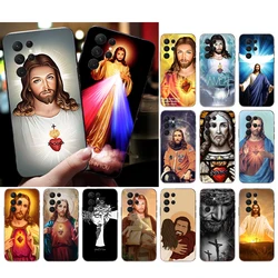 Phone Case for Samsung Galaxy S25 S24 S23 S22 S21 S20 Ultra S20 S22 S21 S10E S20 FE S24 Plus Jesus Amen Christ God Case