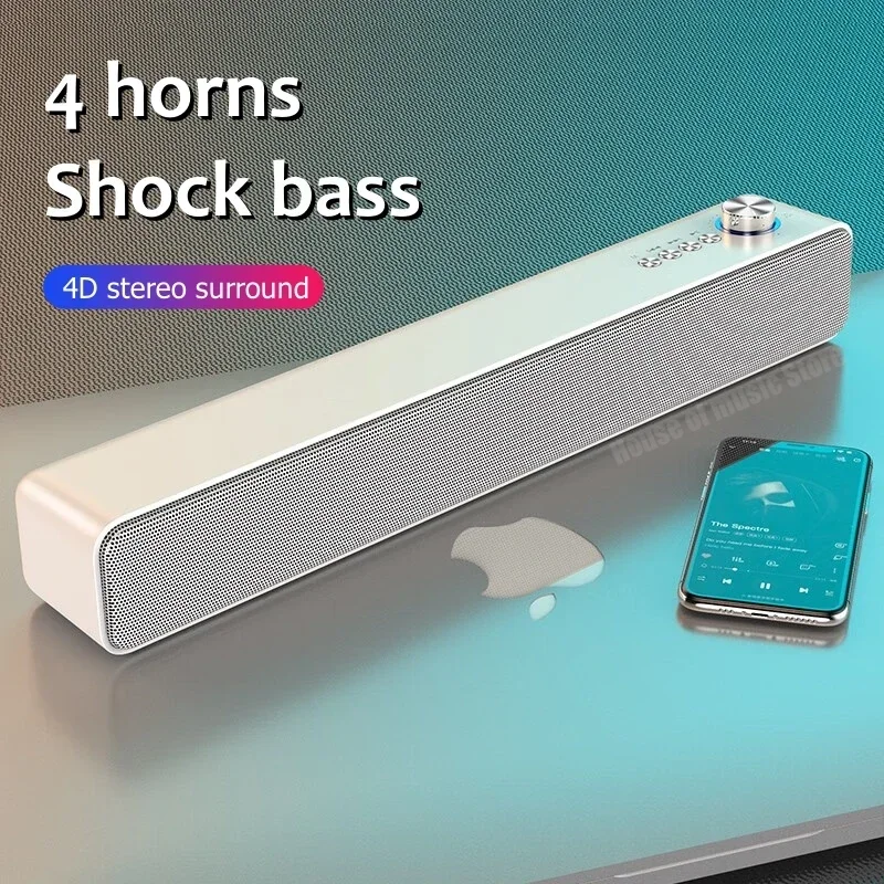 Original Bluetooth Subwoofer Sound Bar TV Audio Echo Wall Computer Speaker Home Theater Music Wireless Blueooth Speaker Gift