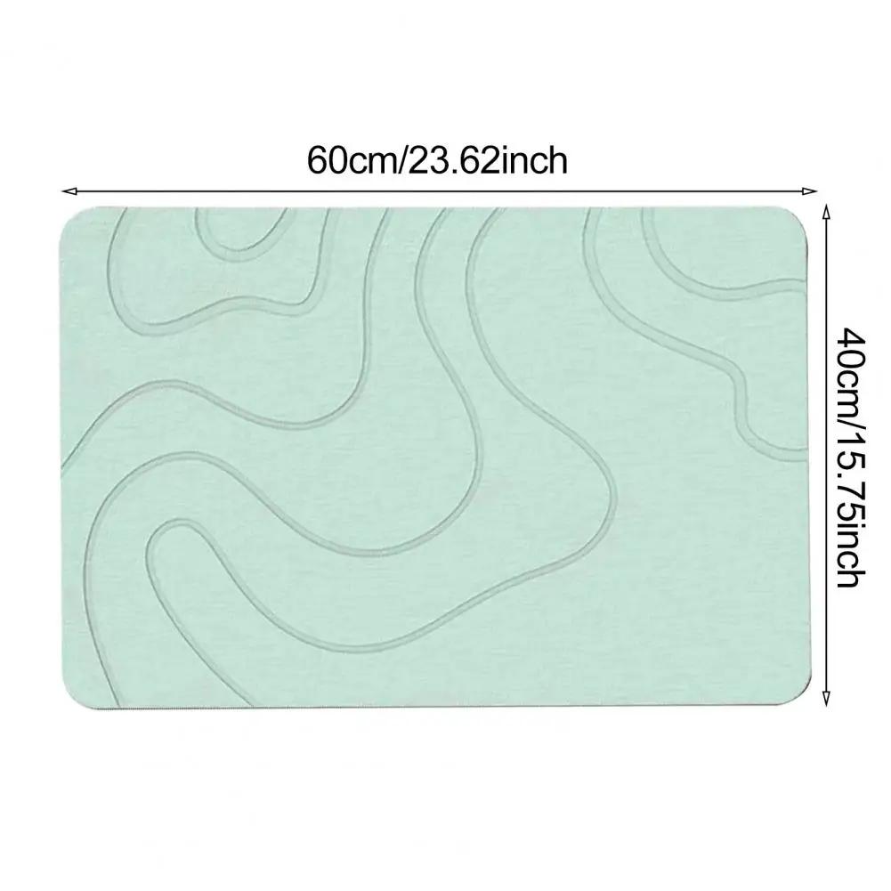 Bathroom Mat Diatom Mud Floor Mat with Anti-slip Bottom Kitchen Carpet for Bath